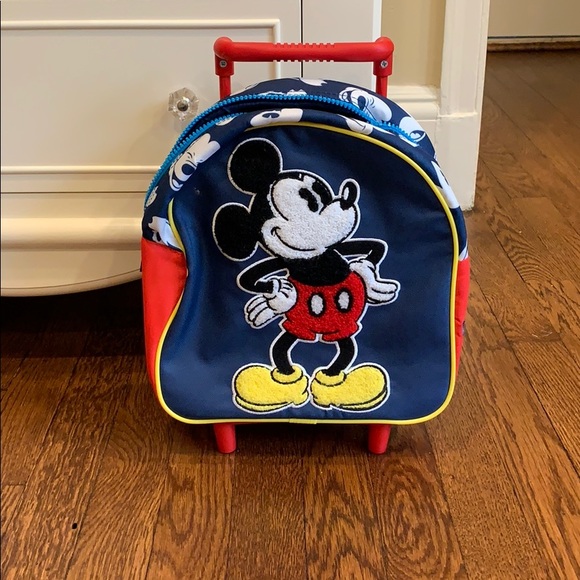 mickey mouse rolling backpack
